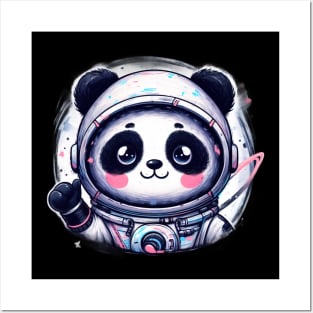 Cute panda astronaut Posters and Art